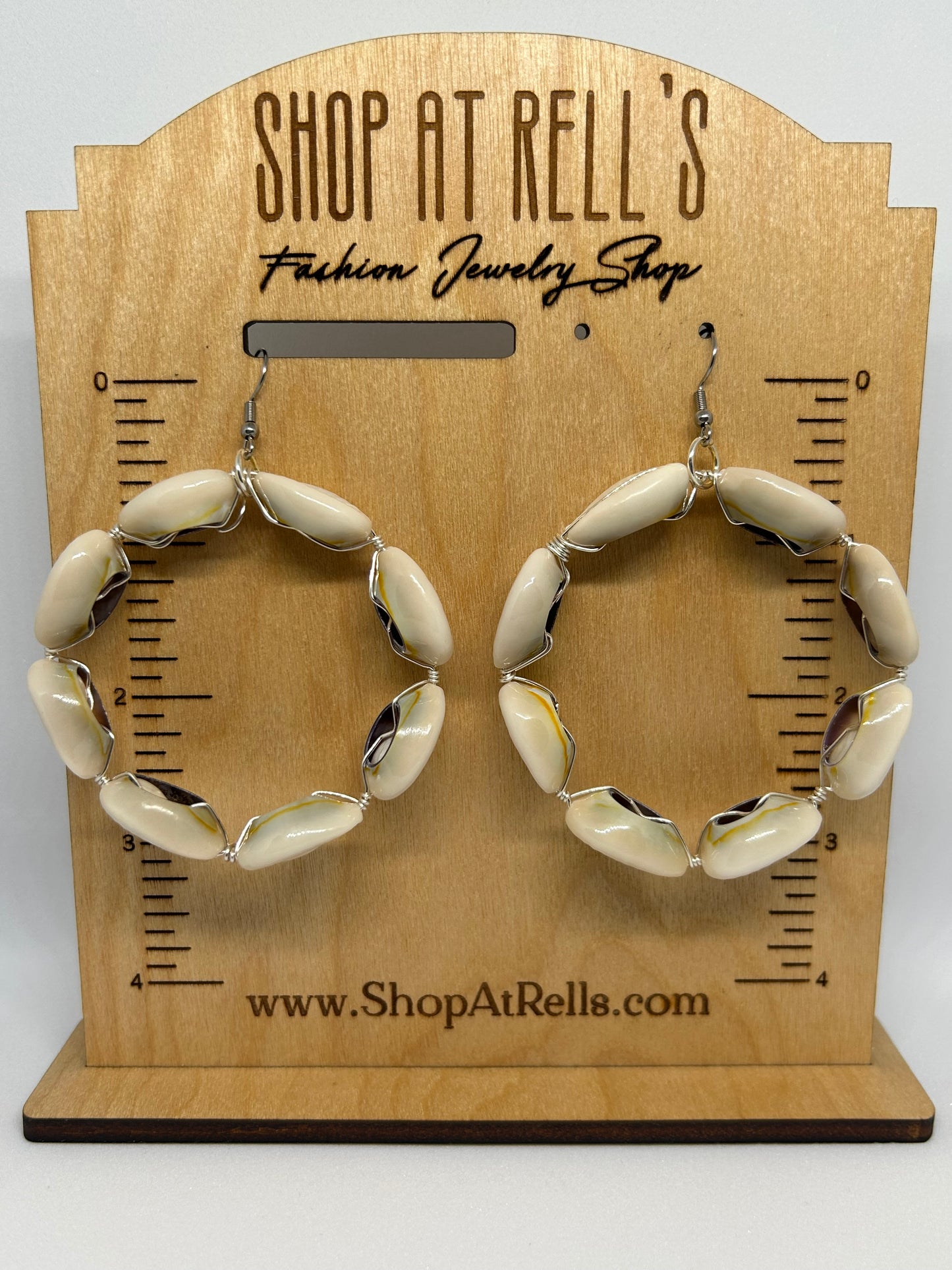Cowrie Hoops